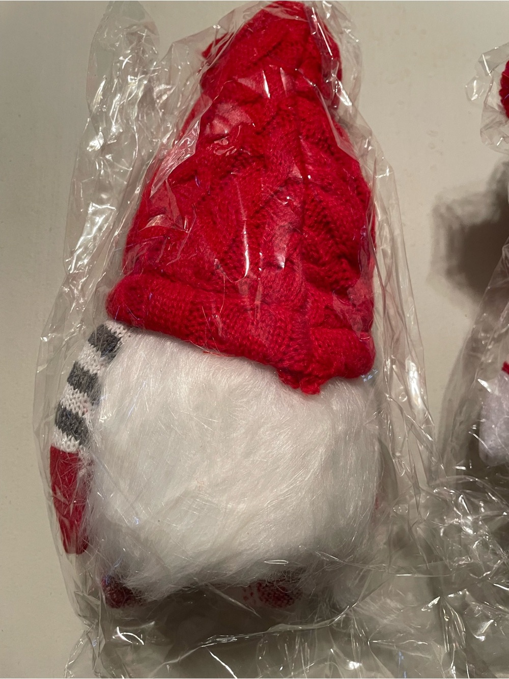 3ct Knit Gnome Christmas battery operated table top decor New